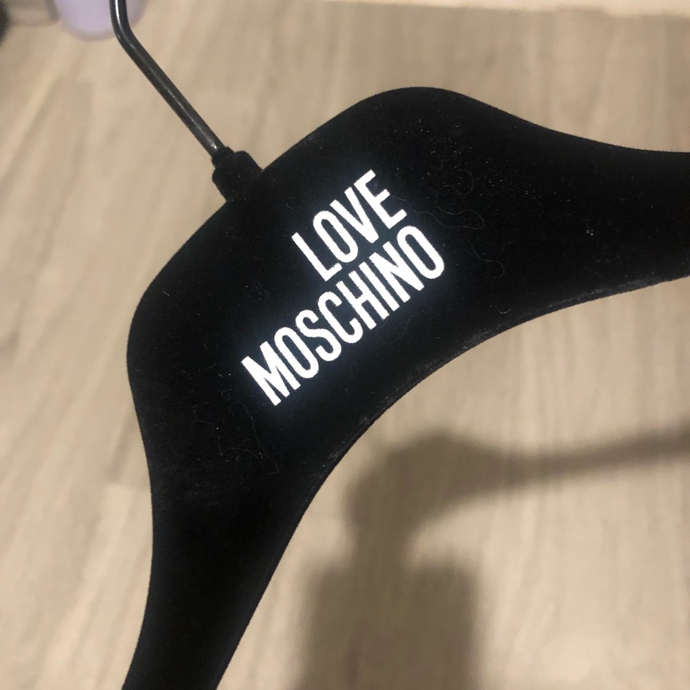 Love Moschino Velvet black Suit Jacket Hanger